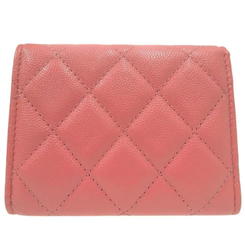 CHANEL Pink Leather Wallet